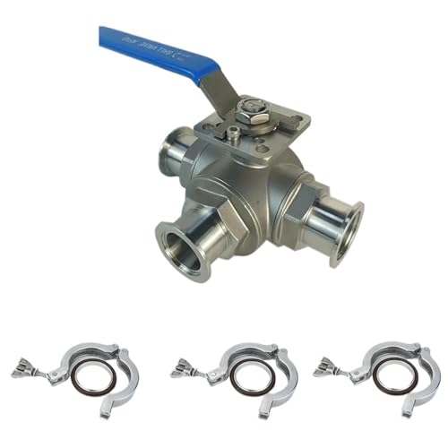 Vanne à boisseau sphérique trois voies KF50 en acier inoxydable