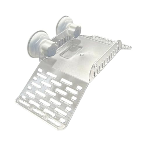 Perfk タートルバスキングプラットフォーム爬虫類レストテラス装飾アクセサリー頑丈なカメのクライミングプラットフォームアクリル飾り, 半透明の橋