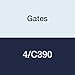 Gates 4/C390 Hi-Power II Powerband V-Belt with V-80 Matching Program, C Section, 3-1/2" Overall Width, 17/32" Height, 392.0" Belt Outside Circumference