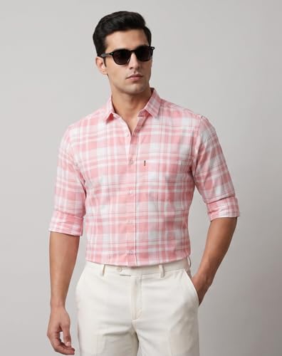 Image of Afflatus Men's Checked Casual Premium Cotton Blend Full Sleeve Regular Fit Check Shirt for Man | Stylish Checks Shirt for Casual Wear | Cotton Shirt for Men