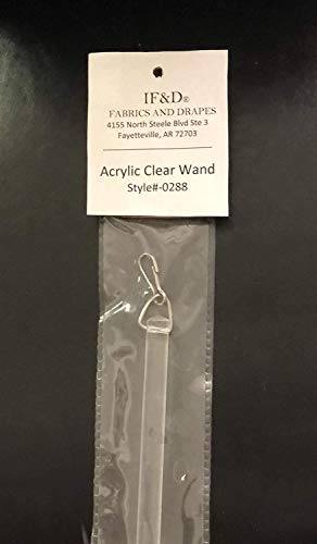 Fabrics And Drapes - 36 Inch (3 Foot) - 6 Pack - Clear Acrylic Lucite Drapery Curtain Pull Wand - Free Priority Mail Shipping - Style #0212 #TOP1