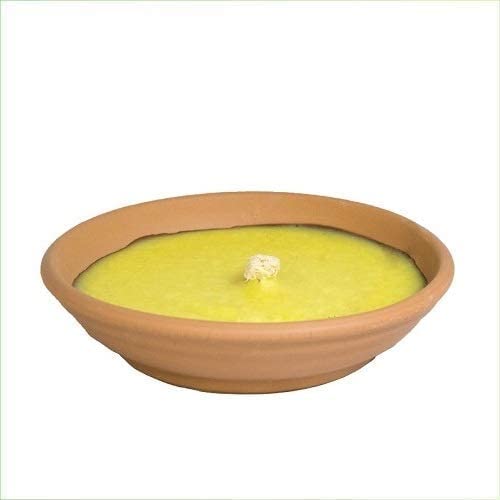 Palucart , Candela citronella Candele per Esterno in coccio di Terracotta 17 cm Set da 20 Pezzi Giardinaggio antizanzare Feste ed Eventi