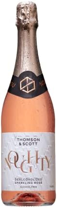 Thomson & Scott Noughty, Alcohol Free, Organic Sparkling Rosé, Low-Sugar, Halal Certified, Vegan - Great Gift for Expecting and New Mums, Birthdays, Anniversaries - 75cl