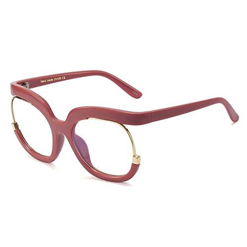 Gafas de ordenador para mujer con montura cuadrada de moda vintage y luz azul