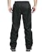 33,000ft Men's Rain Pants, Waterproof Rain Over Pants, Windproof Outdoor Pants for Hiking, Fishing Black