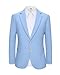 Bofan Linen Boys Lightweight Blazer Slim Fit Sky Blue Suit Jacket for Boys Fashion Wedding Outfit Formal Coat Size 7