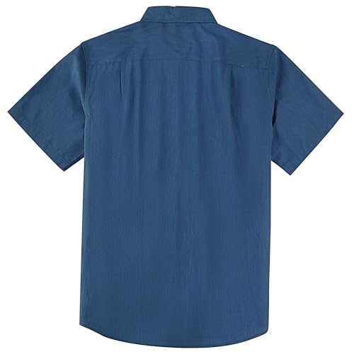 Dubinik® Chemise Homme Manches Courtes Carreaux Manche Courte Décontractée en Coton avec Poche Western Regular Fit – vue 2
