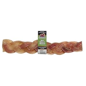 Redbarn 9″ Braided Bully Sticks for Dogs – Natural, Grain-Free, Highly Palatable, Long-Lasting Dental Chews Sourced from Free-Range, Grass-Fed Cattle 1 Stick
