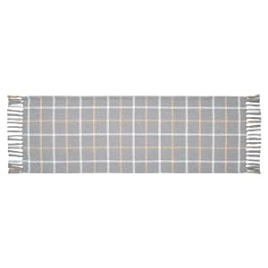 VHC Brands Harvest Blessings Woven Plaid Table Runner 12×36 Kitchen Dining Table Holiday Decoration Decor for Fall and Thanksgiving