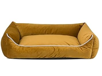 Gorgeous Soft Reversible Square cat Pets and Dogs Bed Yellow-XL