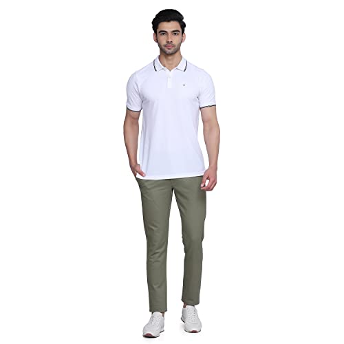 Image of blackberrys Solid Cotton Stretch Super Slim Fit Mens Trousers (S22975N1IS22FMN-P)