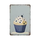 Blueberry Muffin Home Decor Muffin Poster Retro Wandkunst 
