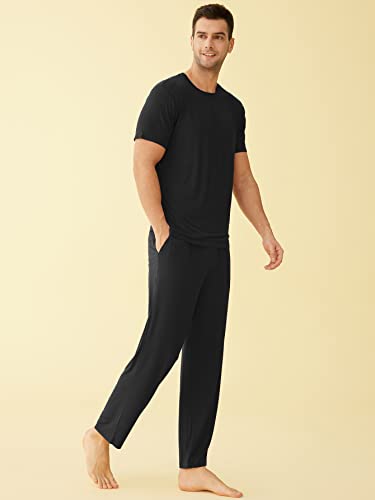 Latuza Men's Viscose Pajamas Set Shirt and Pants with Pockets3