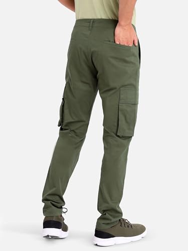 Image of Beyoung Cotton Lycra 6 Pocket Regular Fit Cargo Pants for Men | Cargo Trousers for Men