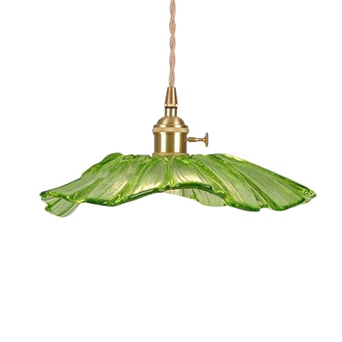 perfk Lampe Suspendue Moderne en Verre à Fleurs, luminaires Suspendus, esthétique, lumière Robuste, Vert