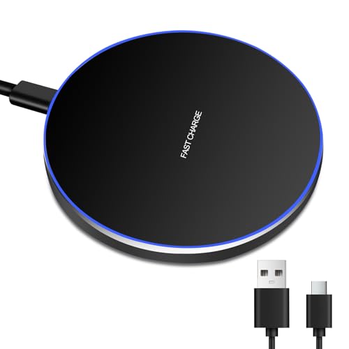 ONGNIUU Cargador Inalámbrico 15W, Almohadilla de Carga Rápida para Teléfono Móvil Compatible con I/Phone 16/15/14/13/12 Series, Sa/msung Galaxy S24/S23/S22