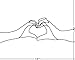 K&L DESIGN CO. Abstract Minimalist Heart Love Hands Line Wall Decor - 11x14 UNFRAMED Print - Modern, Minimalist Black And White Drawing - Love Wall Art