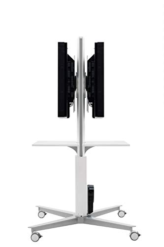 SMS Smart Media Solutions X FH MD1455 Portable flat panel floor stand Aluminium, Blanc 139,7 cm (55") - Socles d'écrans plats (Portable flat panel floor stand, Aluminium, Blanc, 139,7 cm (55"), 50 kg, 200 x 200 mm, 800 x 400 mm)