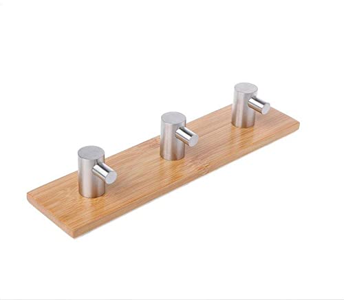 DUORUIMI Ganchos autoadhesivos de acero inoxidable para puerta de pared, madera, 3 ganchos antioxidantes para cocina, baño, armario, toallas colgantes, llaves de ropa Cover