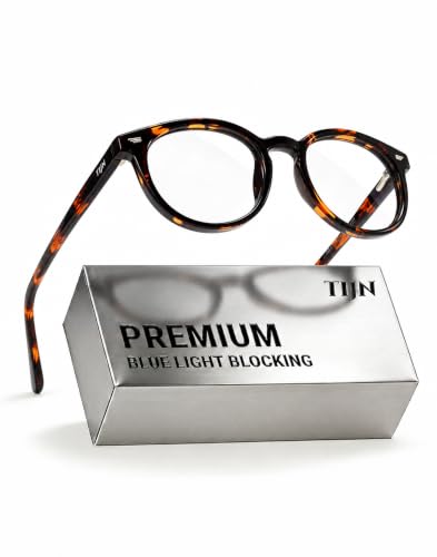 Image of TIJN Round Blue Light Blocking Glasses Men Women for Computer Gaming Daily