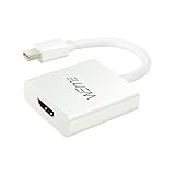 WEme Mini DisplayPort DP (Thunderbolt 2 Port Compatible) to HDMI HDTV Male to Female Adapter Converter for Apple Macbook, Microsoft Surface Pro, Google Chromebook and more, White