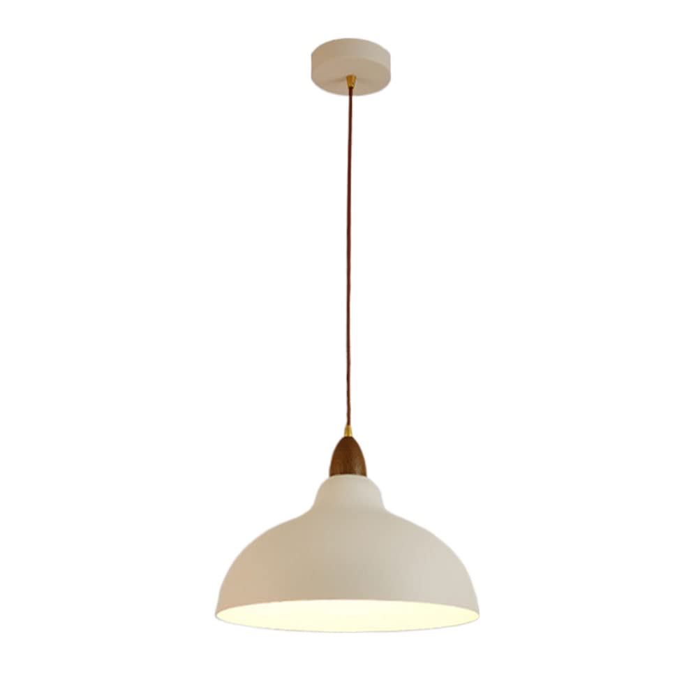 STVDEDG White 13.7in Semi Circular Chandeliers Fashion Single Head Hanging Light Pastoral E27 Source Creative Pendant Lamp Porch and Aisle Decoration Lighting Fixtures for Loft Coffee Kitchen Island