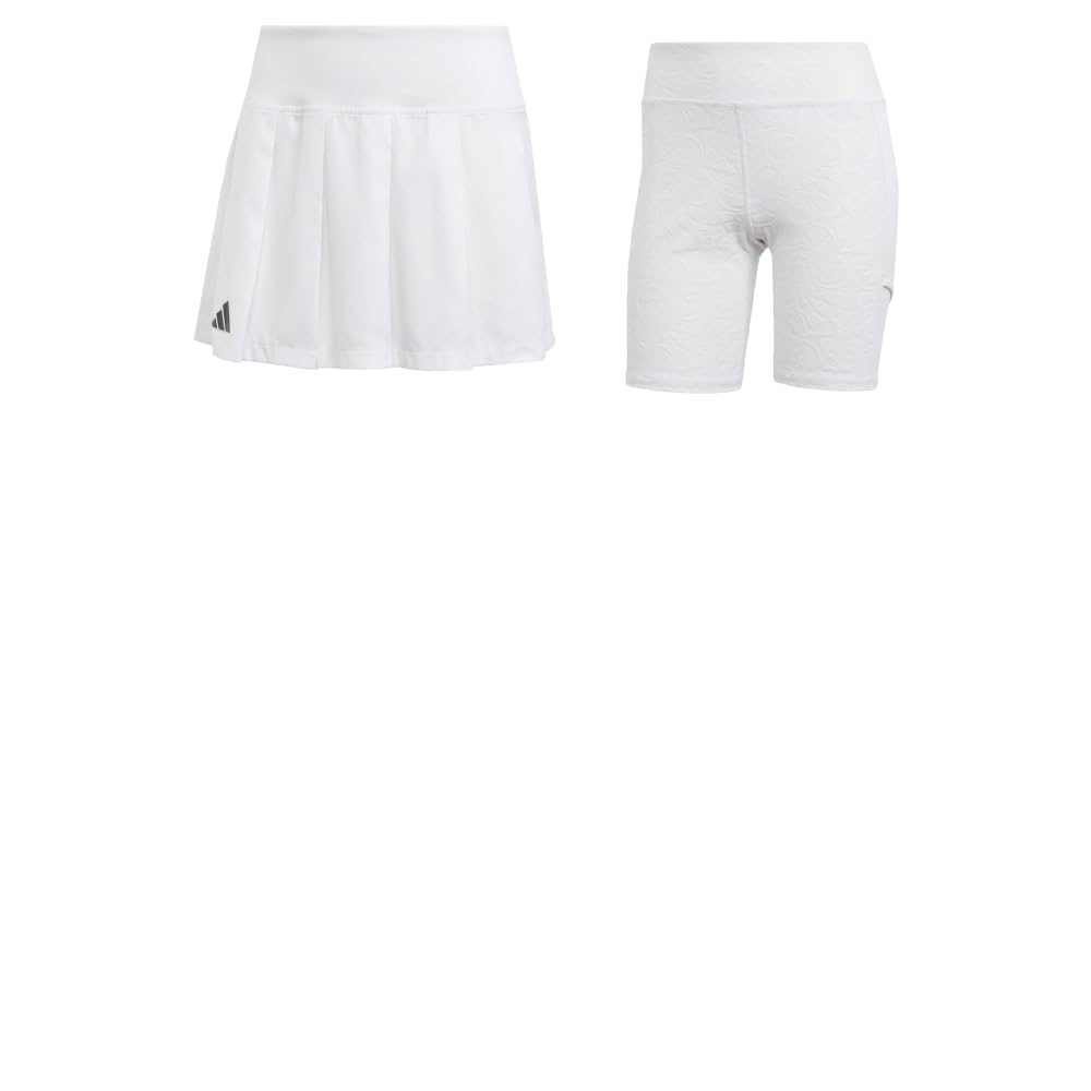 adidas Women's Standard Tennis London Pleated Skirt, White, Medium