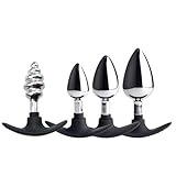 JXszxbt Edelstahl metallanalplug Analdildo mit T-Bar Basis Metall Buttplug Analplug Analkugel Prostata Massage Dilatatoren Anal Stecker Analsexspielzeug Erotische Sex spielzeug für Frauen Männer(A-M)