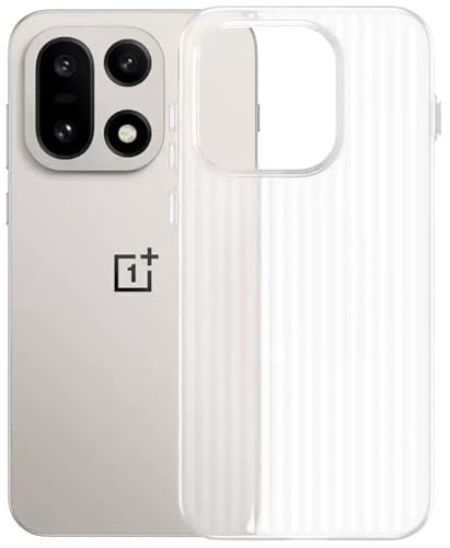 Image of Kapa Wave Frosted Grip Back Cover for OnePlus 15 | Ultra Slim [with Metal Buttons] Matte Finish Back Case (White)