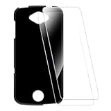 ESCAMOT Bedruckte Hülle + 2 Glas Schutzfolie Kompatibel mit Acer Liquid Z530, Stoßfeste Weiche Cover & HD Klare Tempered Glass Folie (Schwarz)