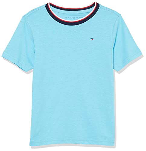 Tommy Hilfiger Camiseta masculina manga curta Tommy Flag, Ringer Bachelor Button 22, 16-18