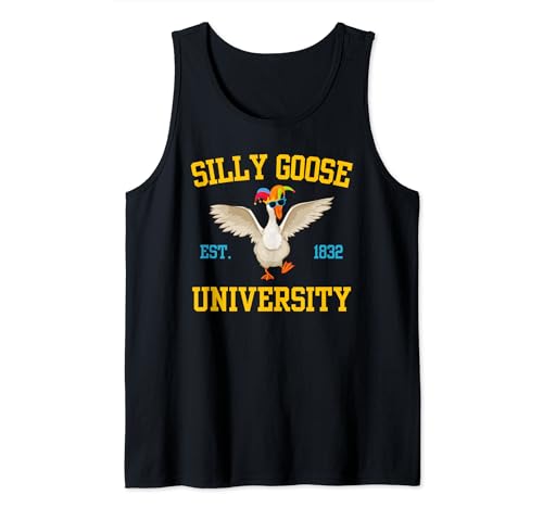 Silly Goose University Funny Class - Camiseta de payaso Camiseta sin Mangas