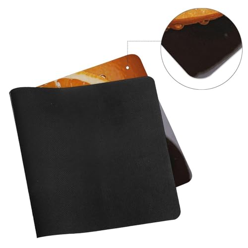 Tapis de bureau en cuir orange 60x30 cm pour ordinateur - 7