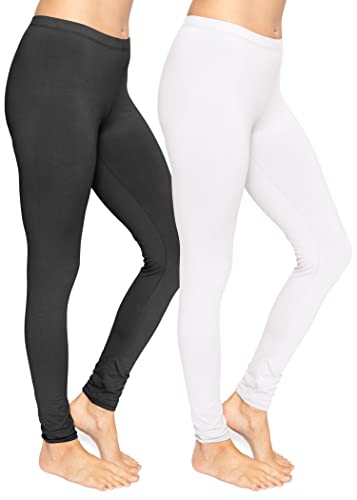 Image of STRETCH IS COMFORT Women's Ultra Buttery Smooth Cotton Leggings, Knee Length Leggings or Shorts | Small to 5X