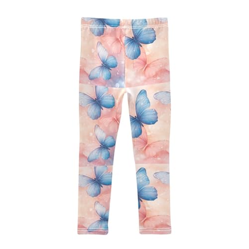 Pattern Colored Butterfly Girls Leggings Kids Yoga Pants Dance Active Tights 4T2