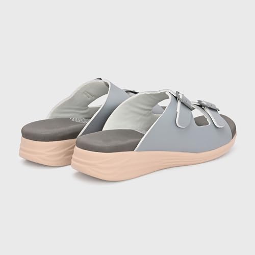 Image of Centrino Women's Sandals |Stylish Slip-On Sandals for Ladies| Elegant & Trendy Design|Double Buckle Adjustable Straps Slide Footwear|Light Weight and Comfortable|Flip Flops for Ladies (9323)