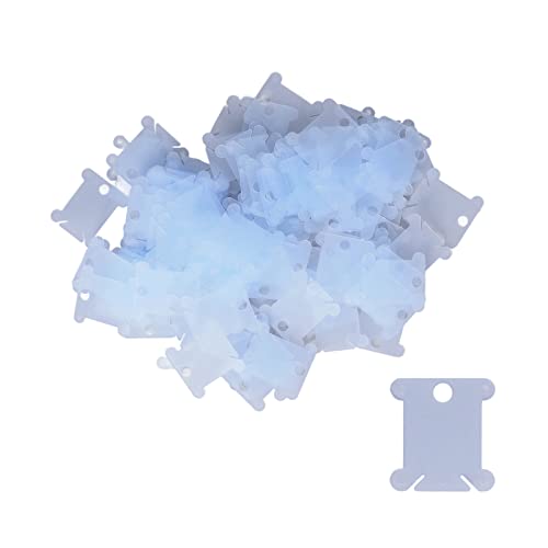 200PCS Embroidery Floss Bobbins, Embroidery Floss Organizer Embroidery Thread Organizer Plastic Embroidery Floss Cards for Cross Stitch Thread Holder Sewing Storage (Blue)