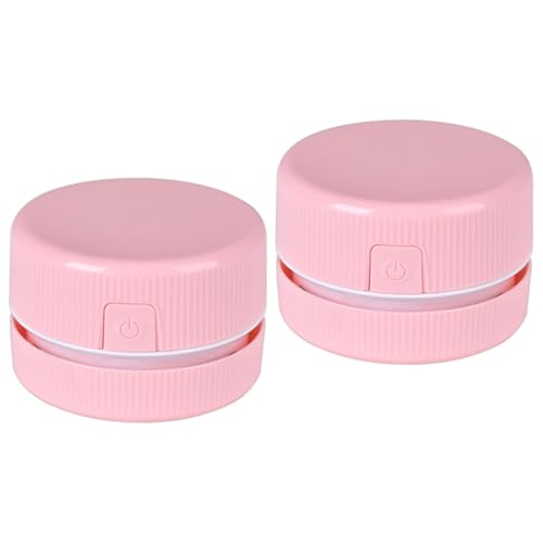 Mikikit 2pcs Portable Handheld Vacuum Cleaner Compact Electronic Desk Cleaner for Home Office Car Effortlessly Removes Dust Hair Crumbs Lightweight Convenient Design