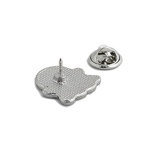 Image of Super Cute Small White Ghost Brooch Pin - Spooky Halloween Decoration for Bag, Lapel, Costume