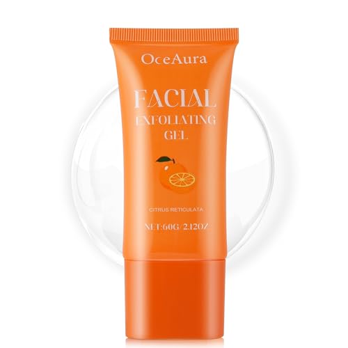 VRAIKO OceAura Purifying Exfoliating Gel with Salicylic Acid - Orange Citrus Formula for Face & Body, Pore Refine, Facial Scrub, Cleansing & Moisturizing for Glass Glow Appearance