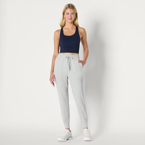 Amazon Essentials Women's Athletic Soft Performance Lightweight Stretch Workout Jogger Sweatpants, Moisture-Wicking, Space Dye Dove, X-Small - image 3