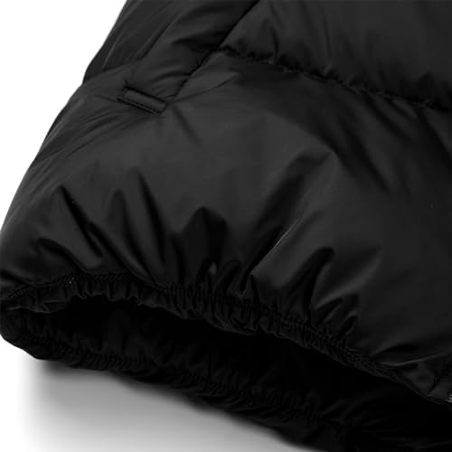 Loose Fit Men's Drawstring Hooded Zipper Puffer Winter Warm Coat3