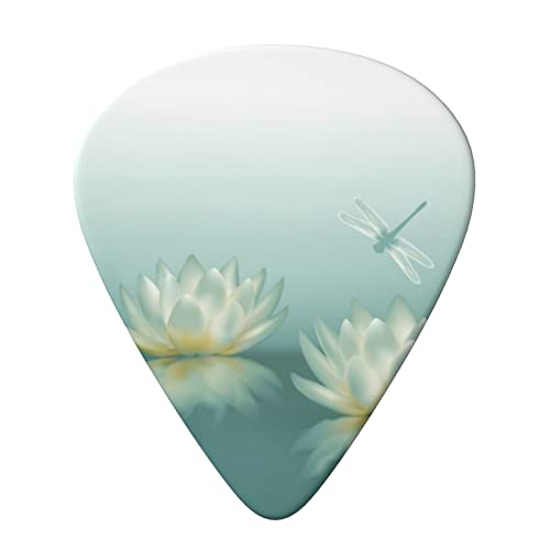 Ensemble de 6 médiators de guitare Libellule avec nénuphar pour guitare acoustique, guitare électrique, basse, ukulélé… - Les Beatles, Paul McCartney, John Lennon, RIngo Starr, George Harrison Ensemble de 6 médiators de guitare Libellule avec nénuphar pour guitare acoustique, guitare électrique, basse, ukulélé… – Image 4