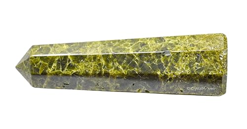 Image of Crystal Heaven Certified Green Tourmaline In Matrix Tower Obelisk Point For Chakra, Healing And Balancing - Aaa Grade Original Certified Gemstone Agate For Reiki Meditation Yoga Spiritual (2-3 Inches)