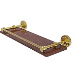 Allied Brass Dottingham Solid Ipe Ironwood mensola con Gallery rail, DT-1-16-GAL-IRW-PB