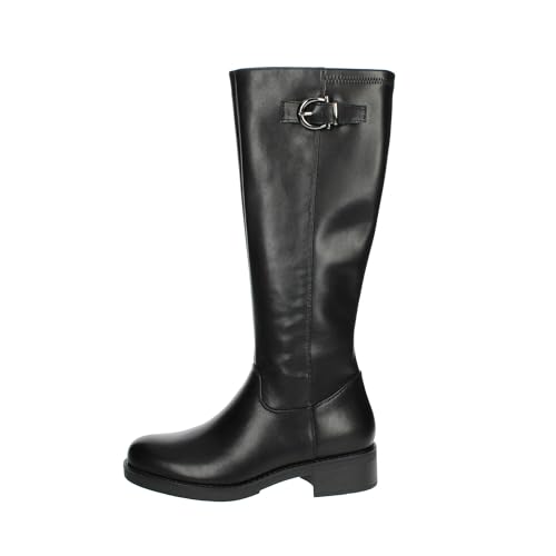 Bottes zippées Keys 10151 chaussures souples noires femmes confortables