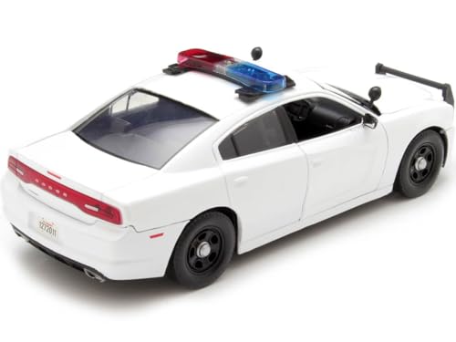 Motormax 2011 Dodge Charger Pursuit Police Car White 1/24 miniatura 2
