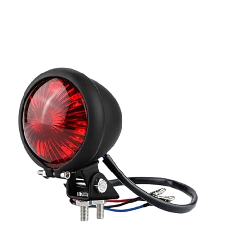 Lámpara trasera redonda de metal mecanizado para modificación de motos