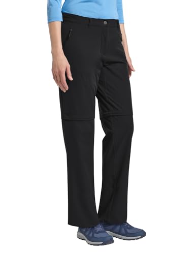 Jack Wolfskin Damen Pico Trail Zip Off Pants Wanderhose, Schwarz, 38 EU