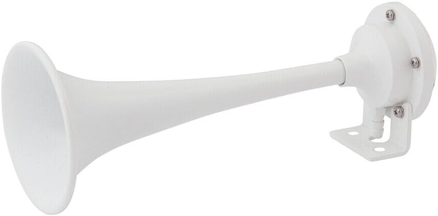 Replacement Compatible with MARINCO 12V White EPOXY Coated Single Trumpet MINI AIR Horn